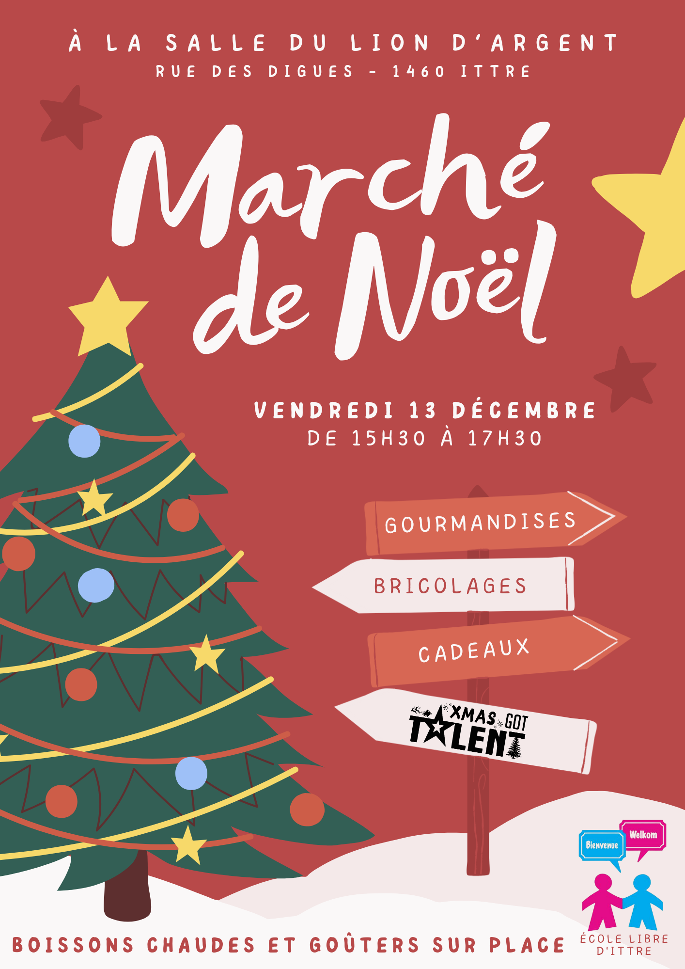 Affiche marché de Noël