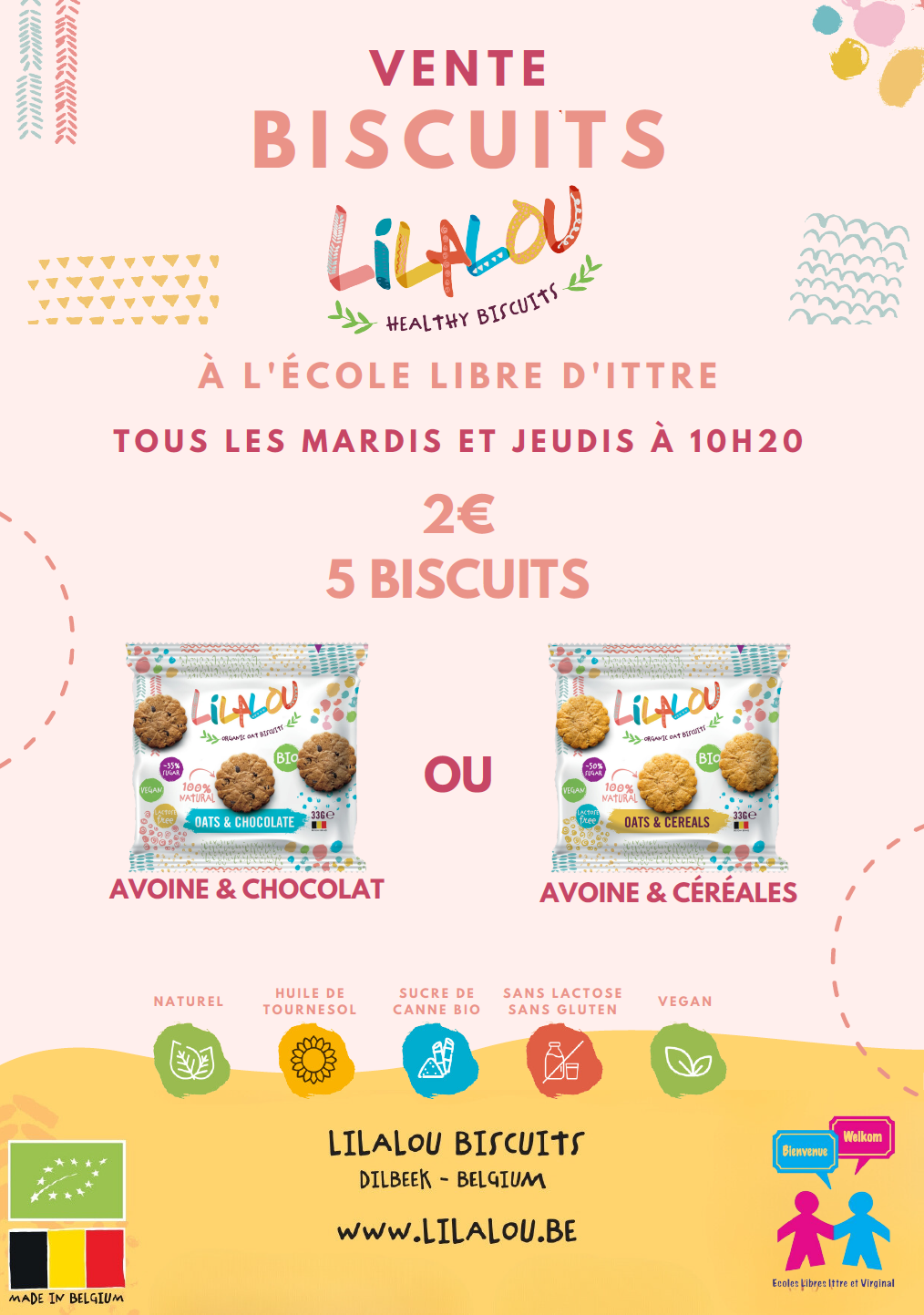 Affiche vente de biscuits