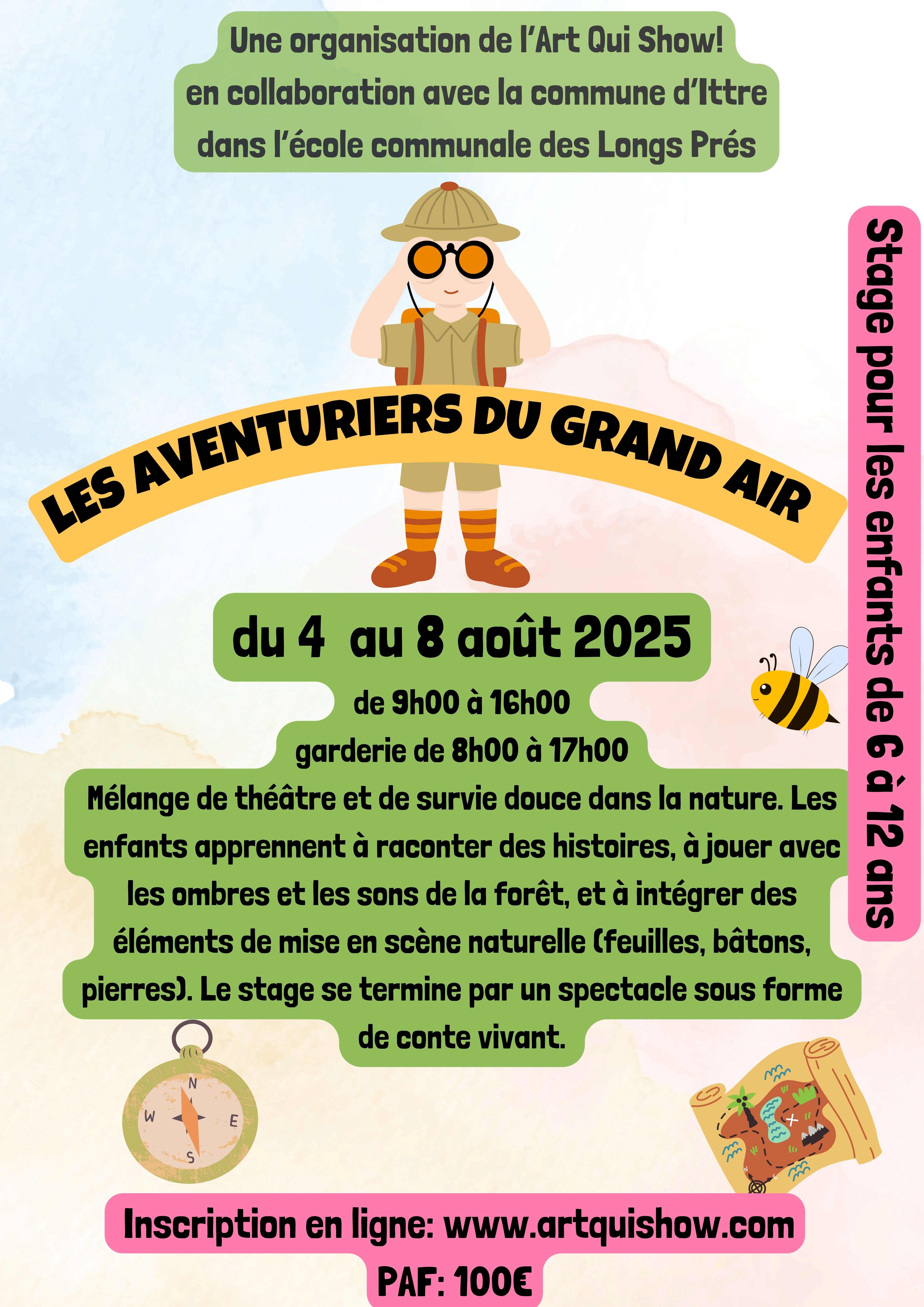 les aventuriers du grand air du 4 au 8 août