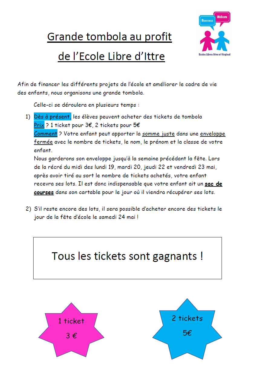 Lettre tombola
