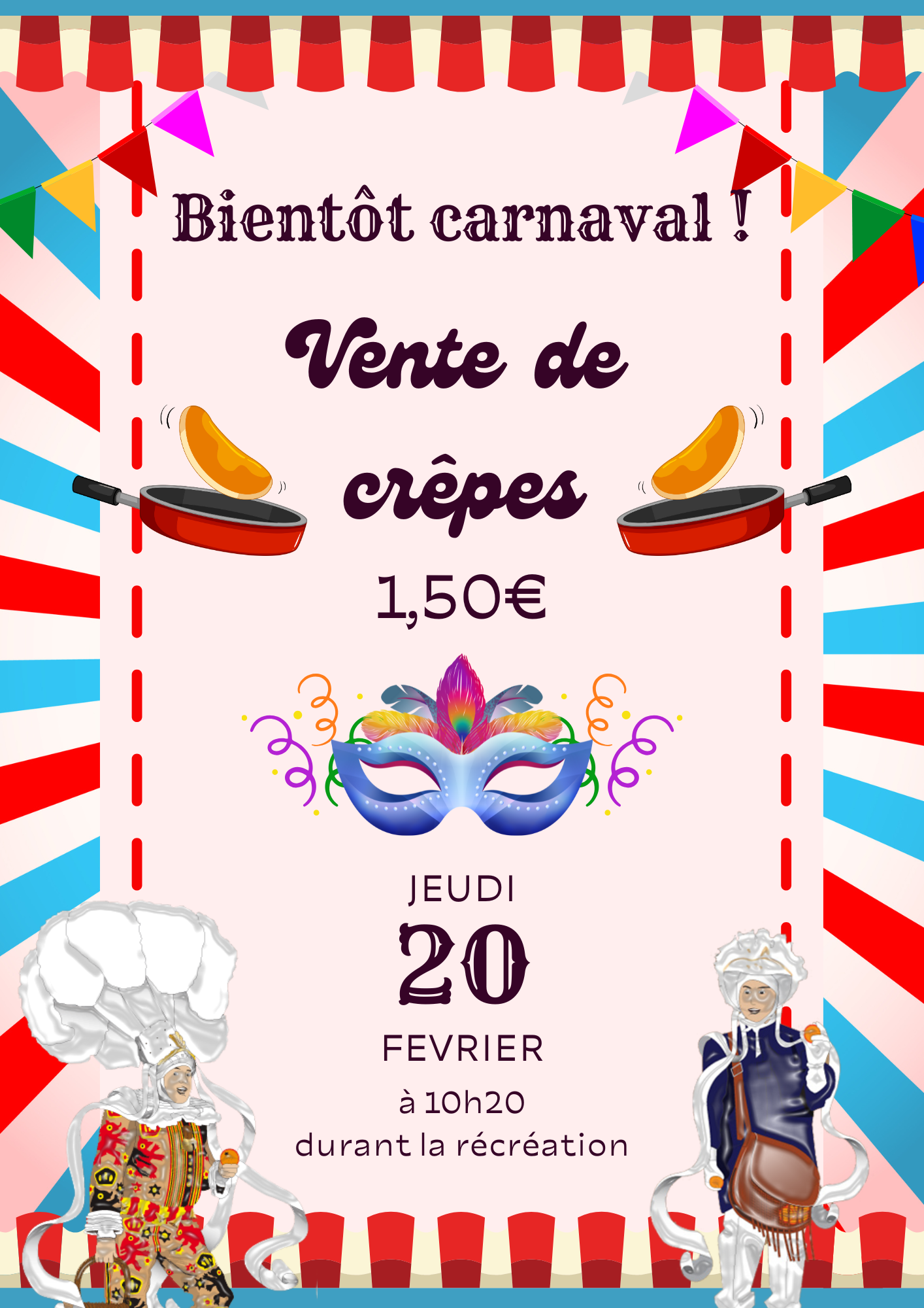 Vente crêpes Carnaval