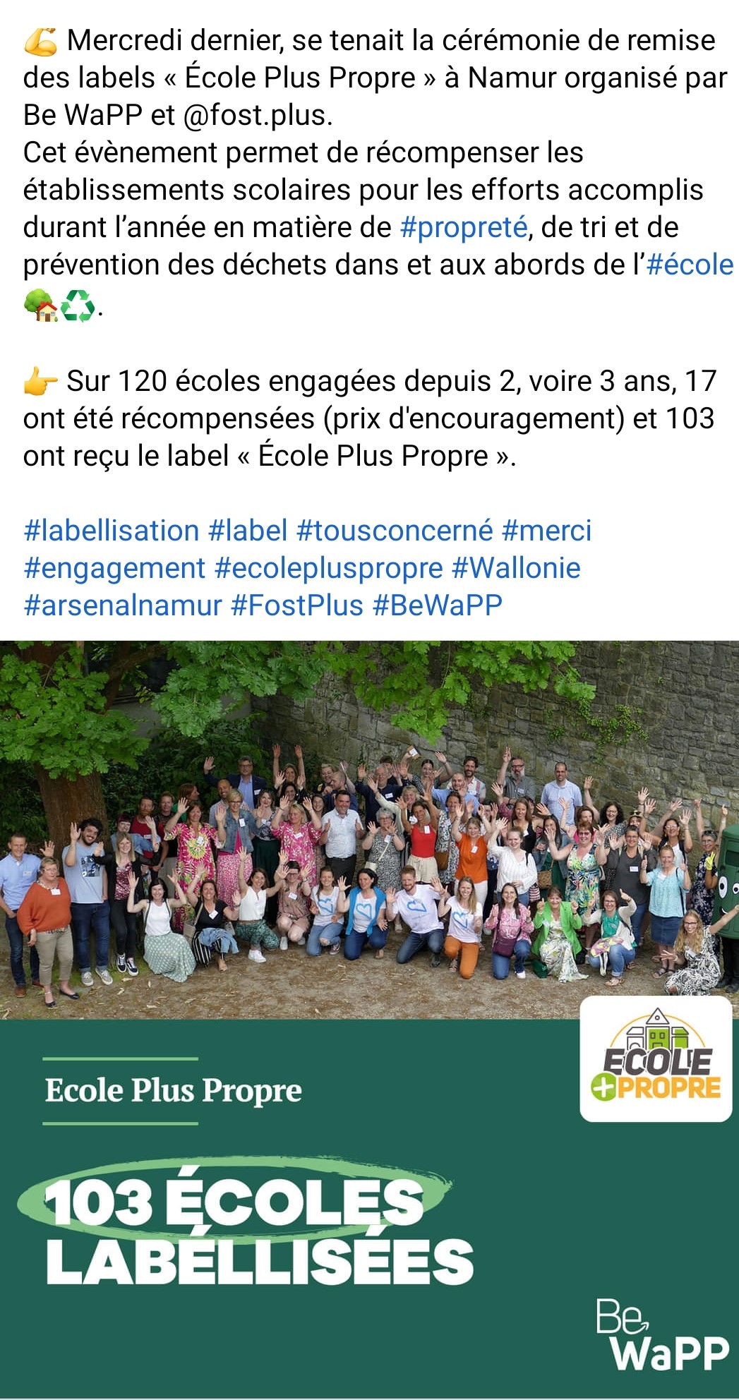 Ecole plus propre 2023